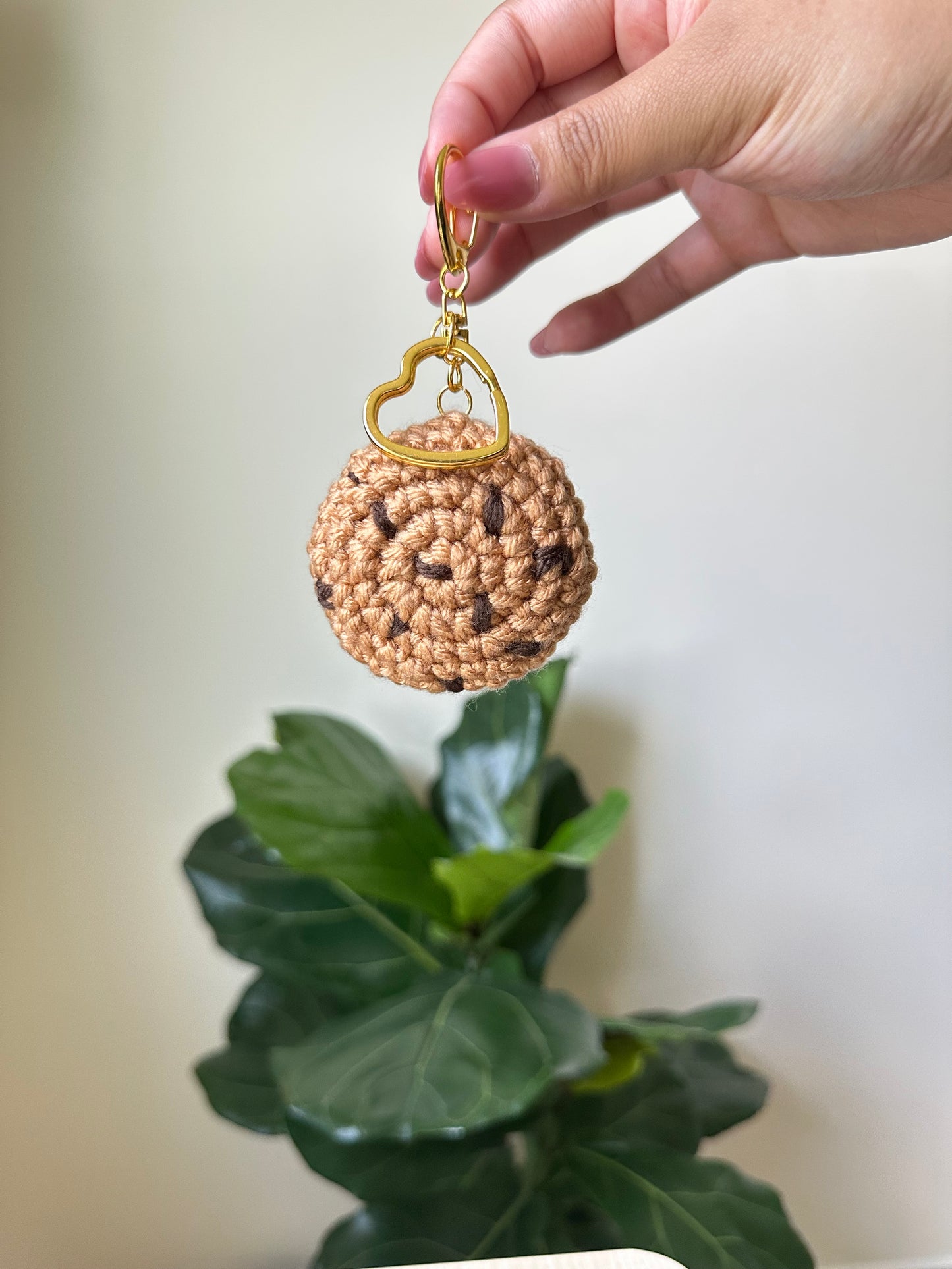 Cozy Cookie Crochet Keychain