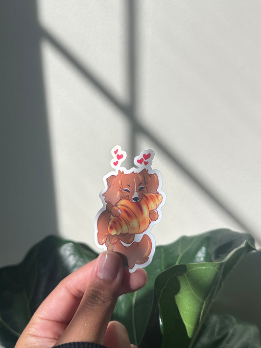 Cozy Croissant Jax Sticker