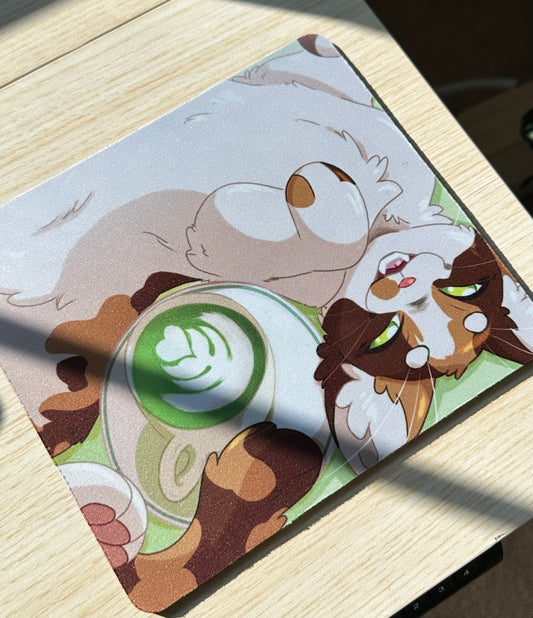 Matcha Cat Mousepad